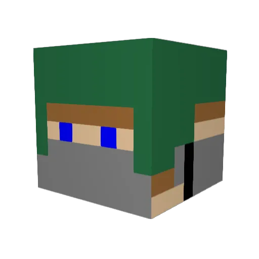 Dragon1636 Minecraft avatar head, 3D render