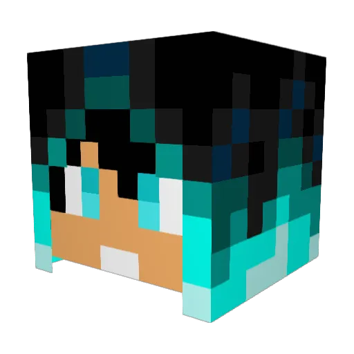 Dragon2gaming Minecraft avatar head, 3D render