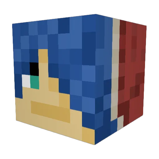 Dragon370 Minecraft avatar head, 3D render