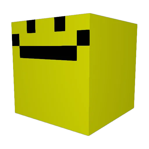 Dragon3c Minecraft avatar head, 3D render