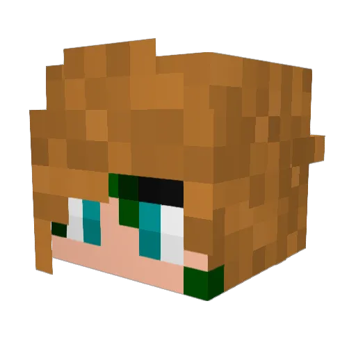 Dragon4034 Minecraft avatar head, 3D render
