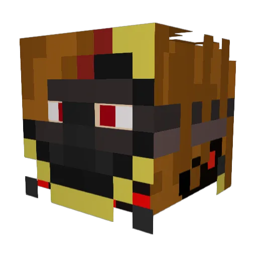 Dragon48709 Minecraft avatar head, 3D render