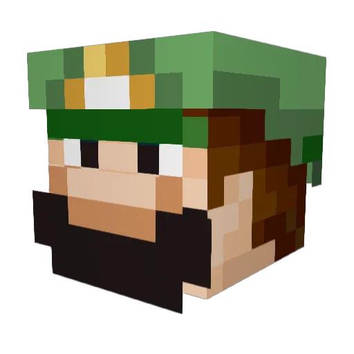 Dragon548 Minecraft avatar head, 3D render