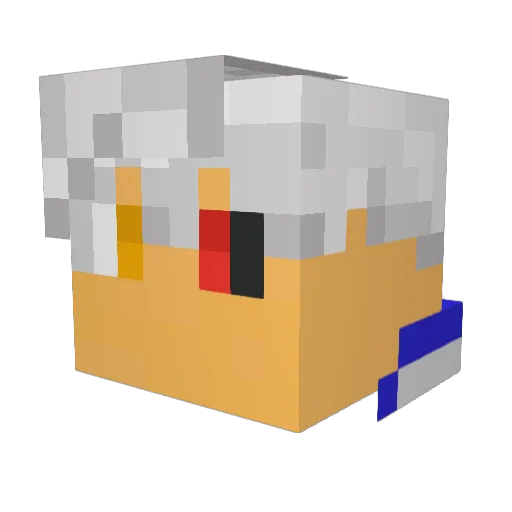 Dragon564 Minecraft avatar head, 3D render