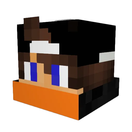 Dragon725G Minecraft avatar head, 3D render