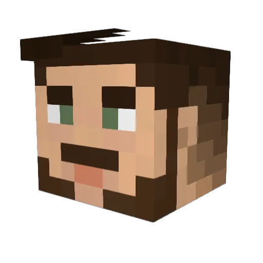 Dragon7k7k Minecraft avatar head, 3D render