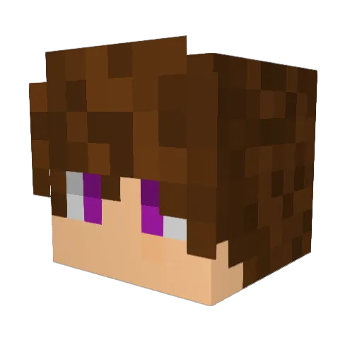 Dragon8920 Minecraft avatar head, 3D render