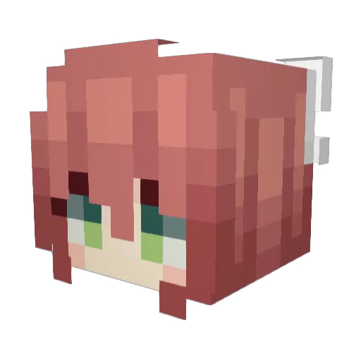 Dragon8uk Minecraft avatar head, 3D render