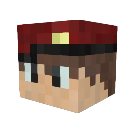 DragonAsh007 Minecraft avatar head, 3D render