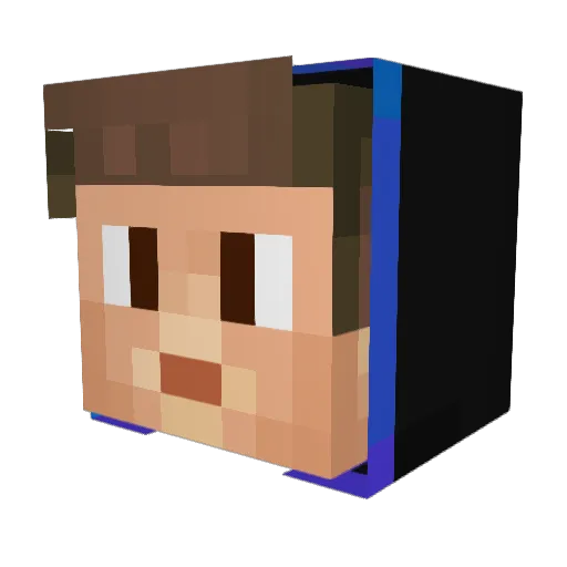 DragonAugafa Minecraft avatar head, 3D render