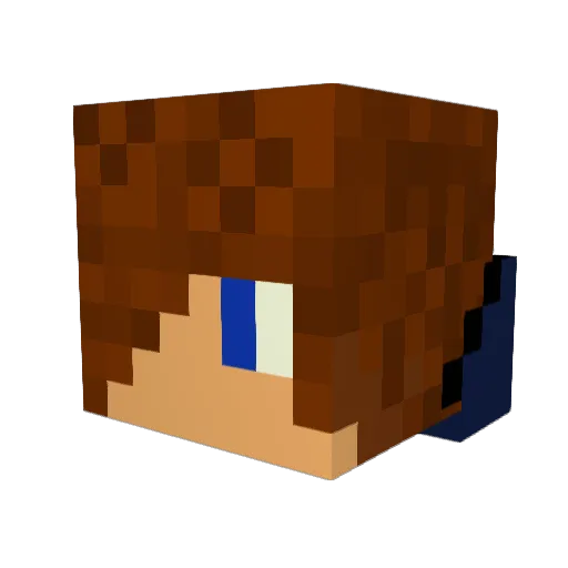 DragonBlood7 Minecraft avatar head, 3D render