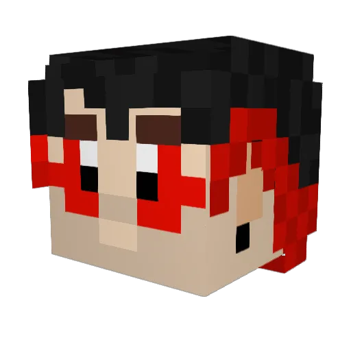 DragonChampion17 Minecraft avatar head, 3D render