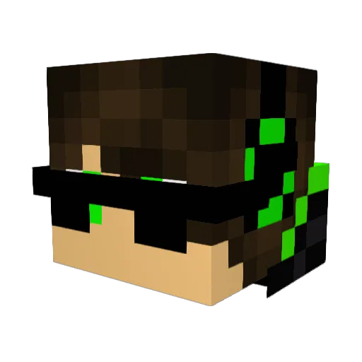 DragonClick Minecraft avatar head, 3D render