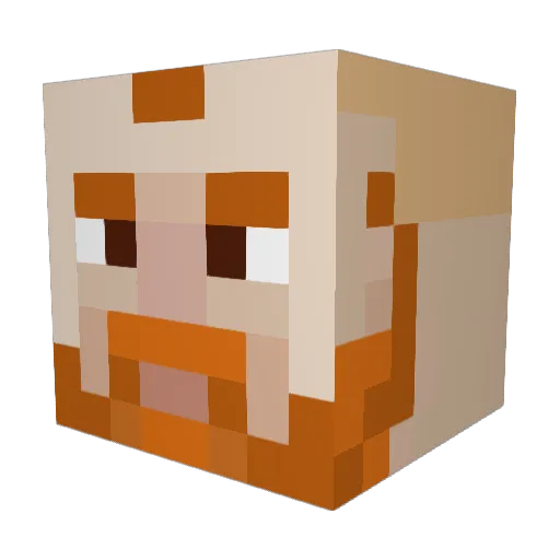 DragonCraftS52 Minecraft avatar head, 3D render