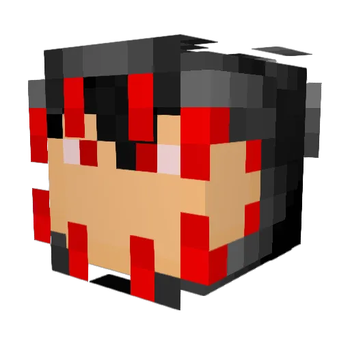 DragonDeathXX Minecraft avatar head, 3D render