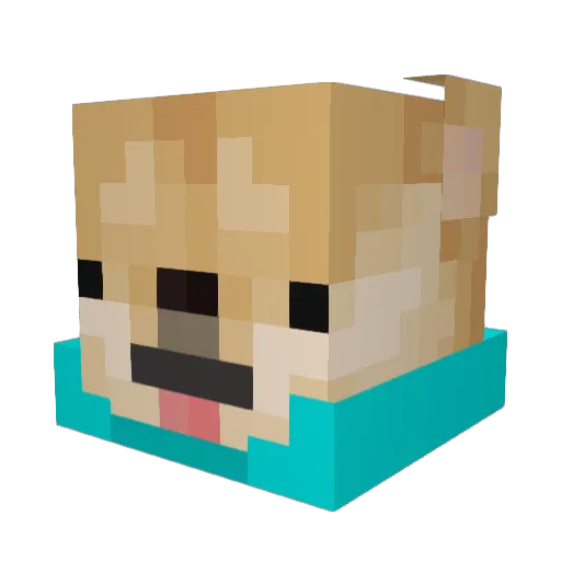 DragonDog524 Minecraft avatar head, 3D render