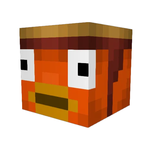 DragonDudeZapper Minecraft avatar head, 3D render