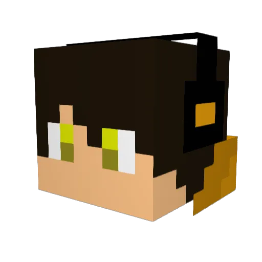 DragonDust26 Minecraft avatar head, 3D render