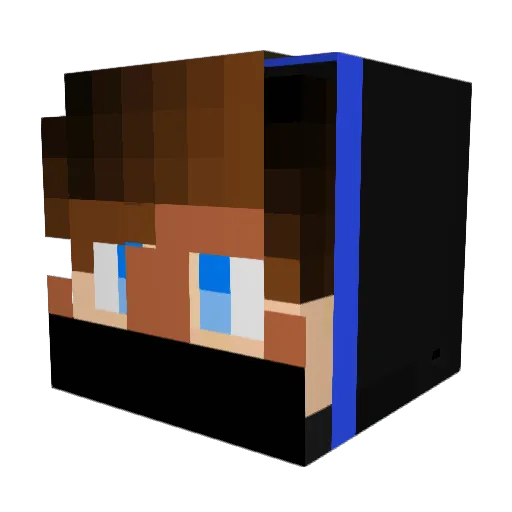 DragonEel13 Minecraft avatar head, 3D render