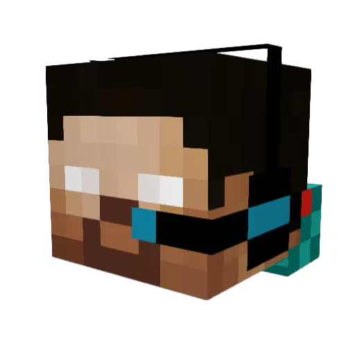 DragonElite76 Minecraft avatar head, 3D render