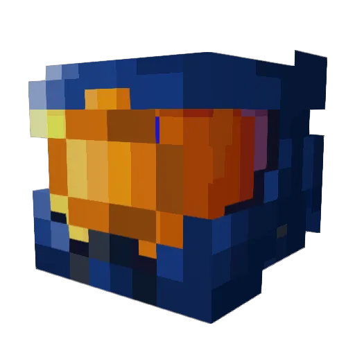 DragonFighter_M Minecraft avatar head, 3D render