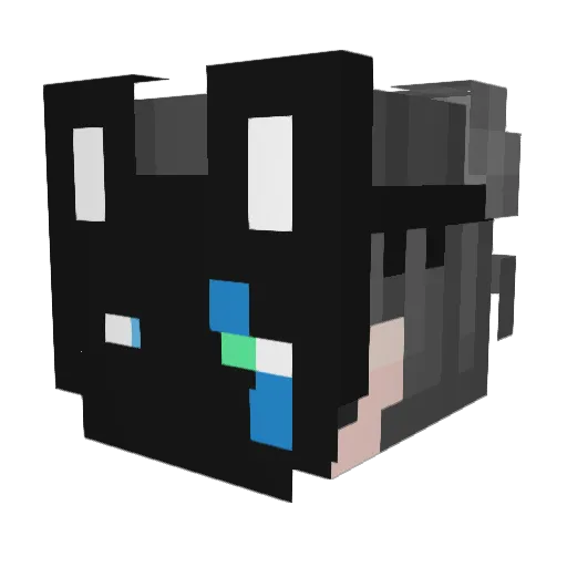 DragonFireVN Minecraft avatar head, 3D render