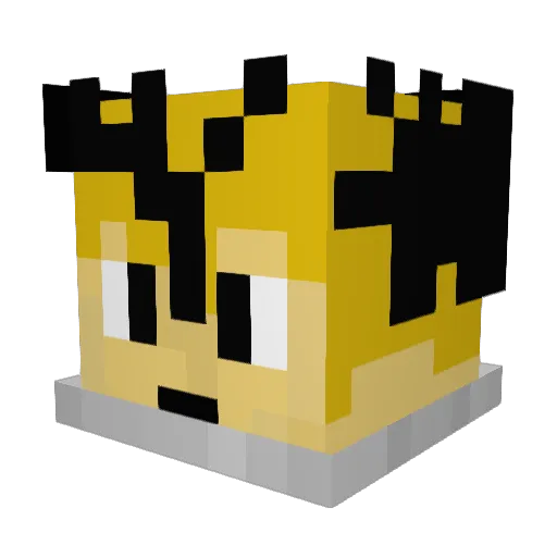 DragonFist Minecraft avatar head, 3D render