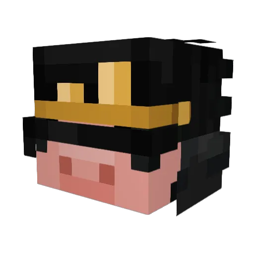 DragonFlux Minecraft avatar head, 3D render