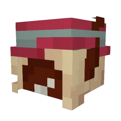 DragonFox450 Minecraft avatar head, 3D render
