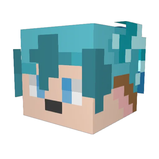 DragonFruit321 Minecraft avatar head, 3D render