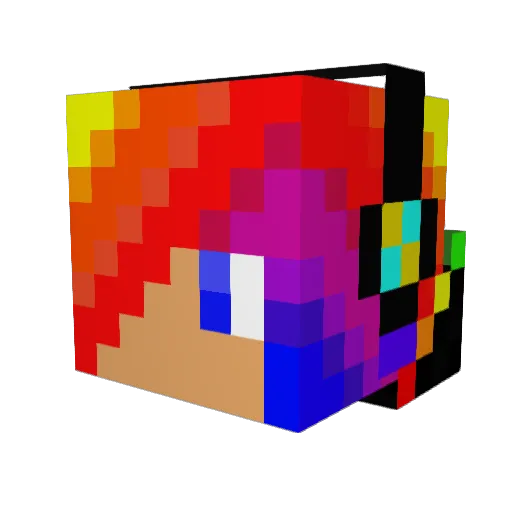 DragonFyghter Minecraft avatar head, 3D render
