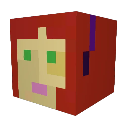 DragonGirl0303 Minecraft avatar head, 3D render