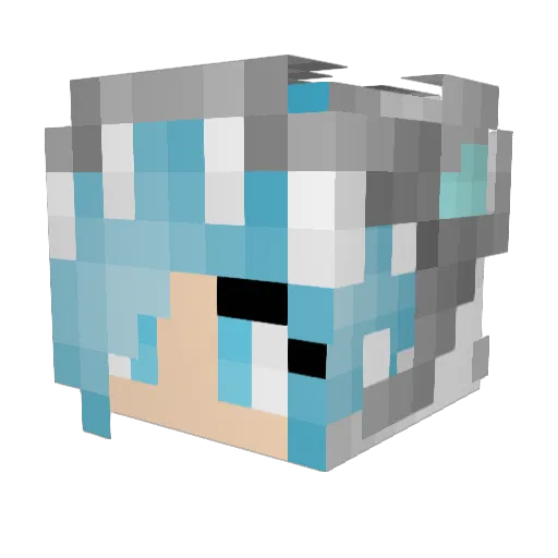 DragonGirl0812 Minecraft avatar head, 3D render