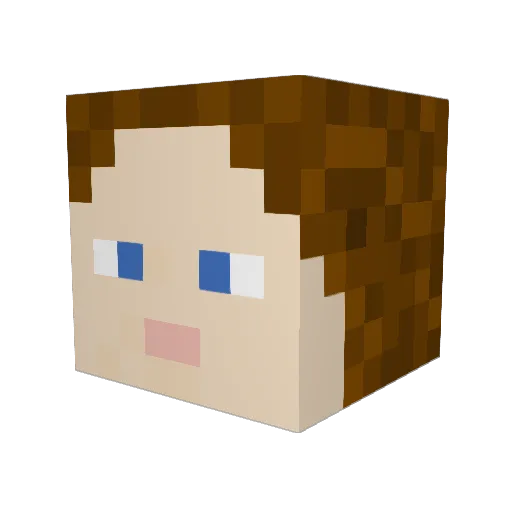 DragonGirl555 Minecraft avatar head, 3D render