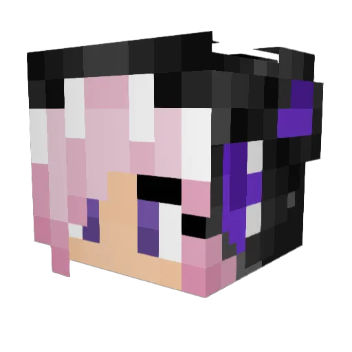 DragonGirl56 Minecraft avatar head, 3D render