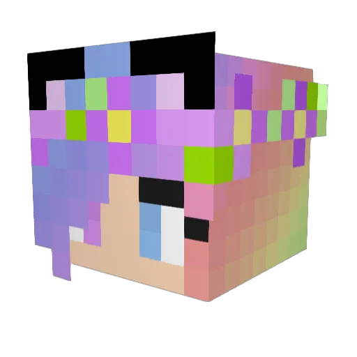 DragonGirl900 Minecraft avatar head, 3D render