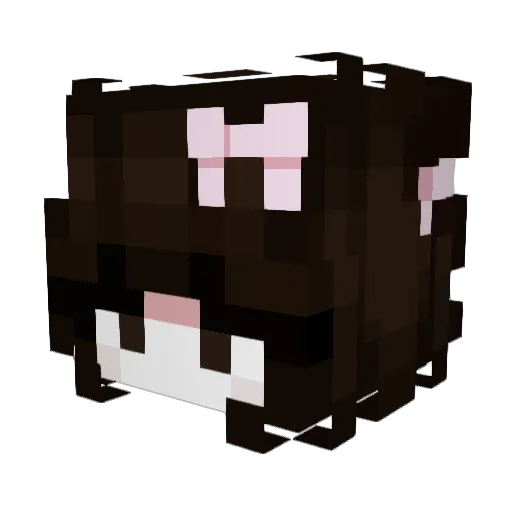 DragonGirlYT Minecraft avatar head, 3D render
