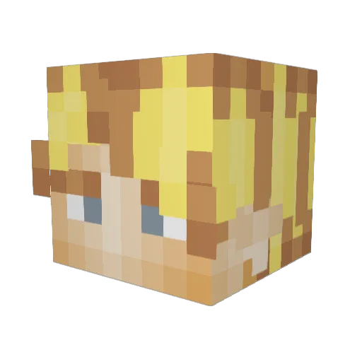 DragonHeart64 Minecraft avatar head, 3D render