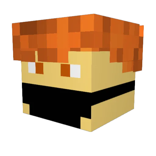 DragonHunter287 Minecraft avatar head, 3D render