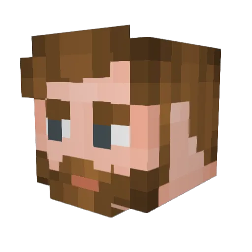 DragonJ3d1 Minecraft avatar head, 3D render