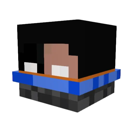 DragonKing0105 Minecraft avatar head, 3D render