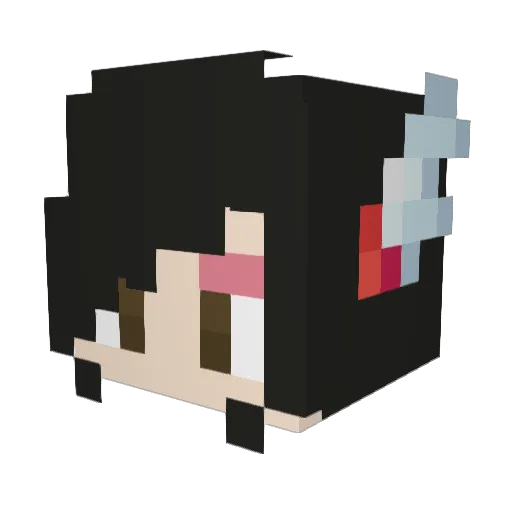DragonKing4433 Minecraft avatar head, 3D render