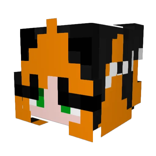 DragonLordEX Minecraft avatar head, 3D render