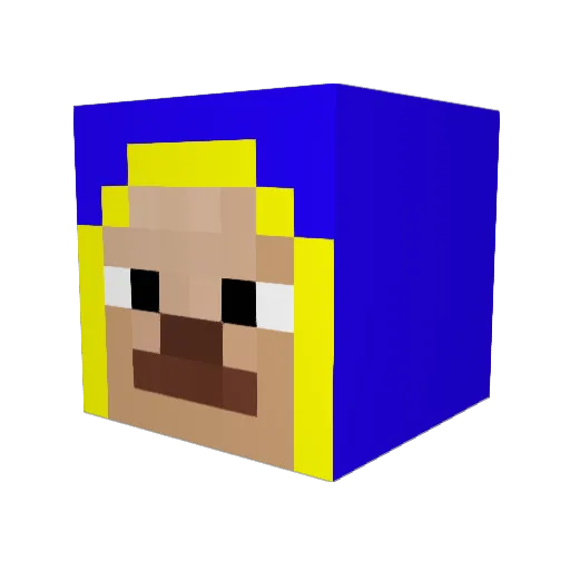DragonMage04 Minecraft avatar head, 3D render