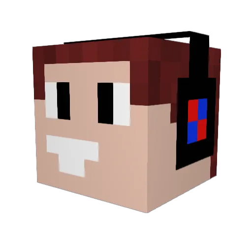DragonMan450 Minecraft avatar head, 3D render