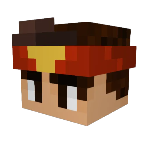 DragonMaster8911 Minecraft avatar head, 3D render
