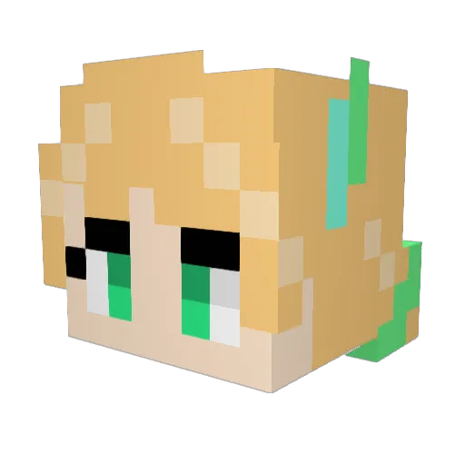 DragonOG37 Minecraft avatar head, 3D render