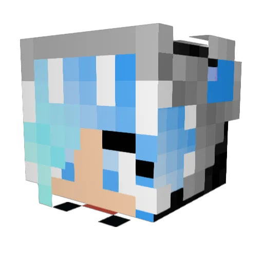 DragonOfTheRose Minecraft avatar head, 3D render