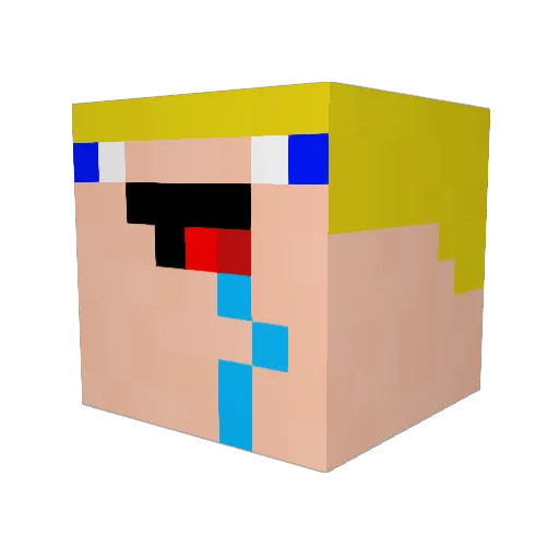 DragonPetPls Minecraft avatar head, 3D render