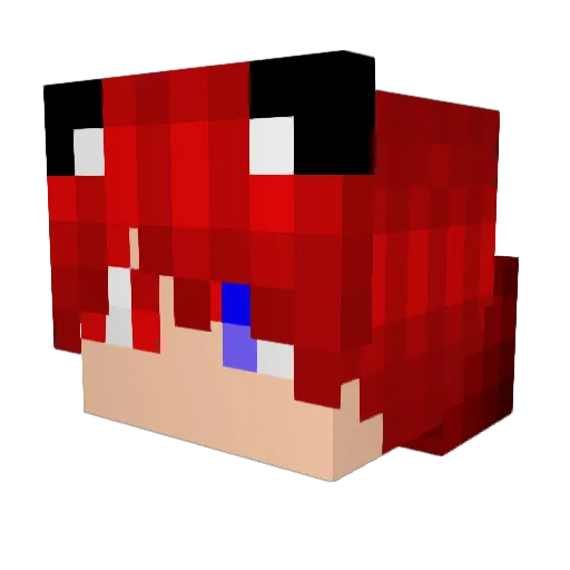 DragonPvP_ Minecraft avatar head, 3D render